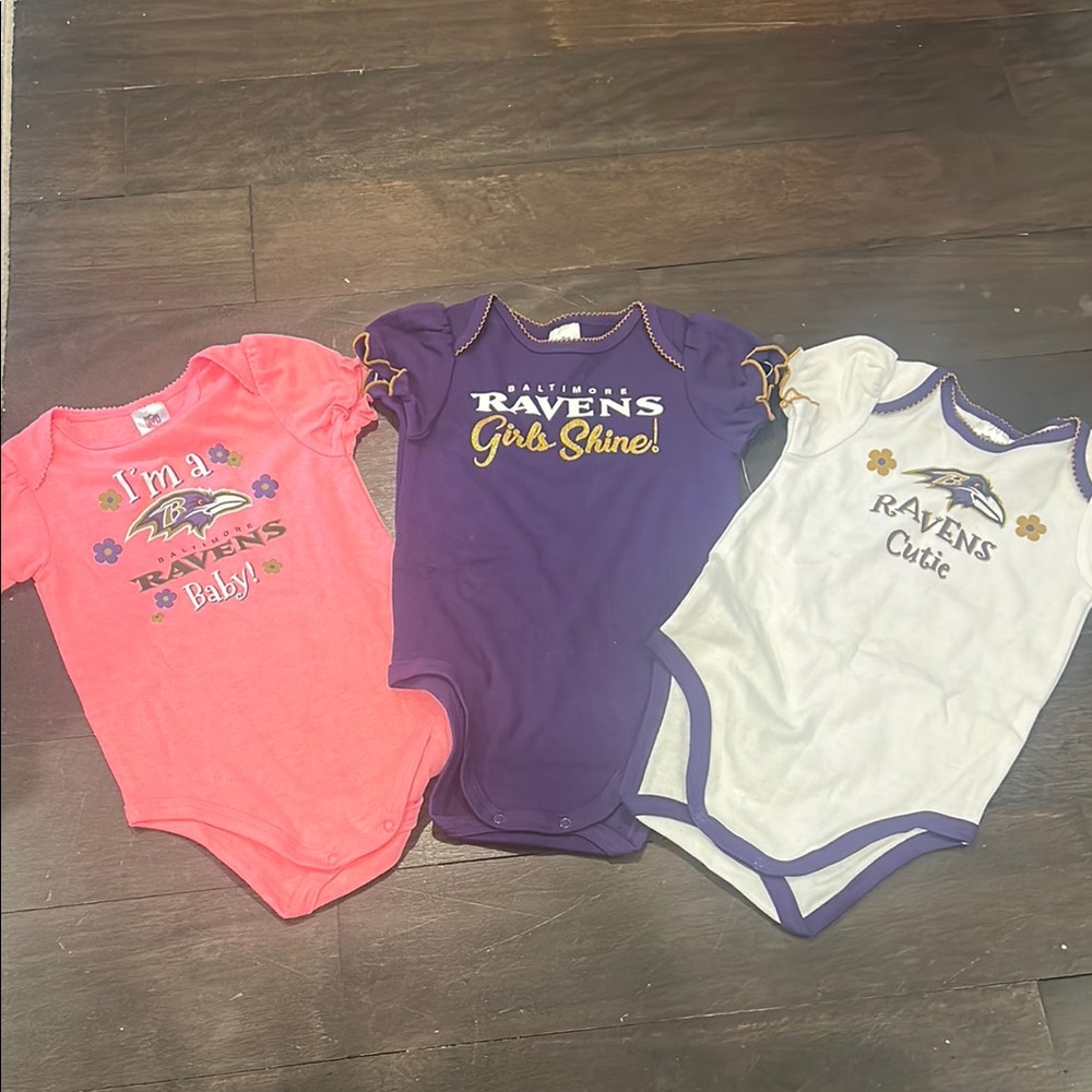 NFL Pink and Purple Bodysuits for Infants